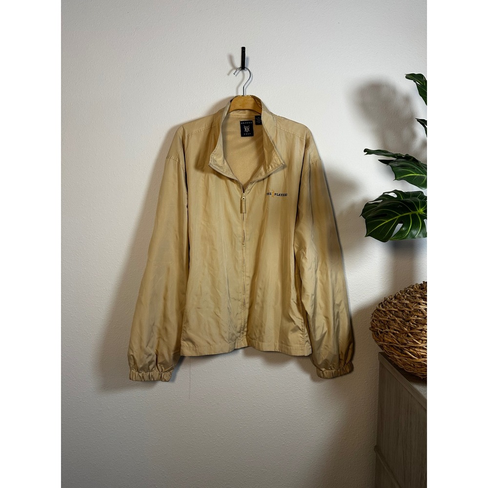 Oxford‎ Golf The Players Championship Mens XL Beige Golf Windbreaker Jacket